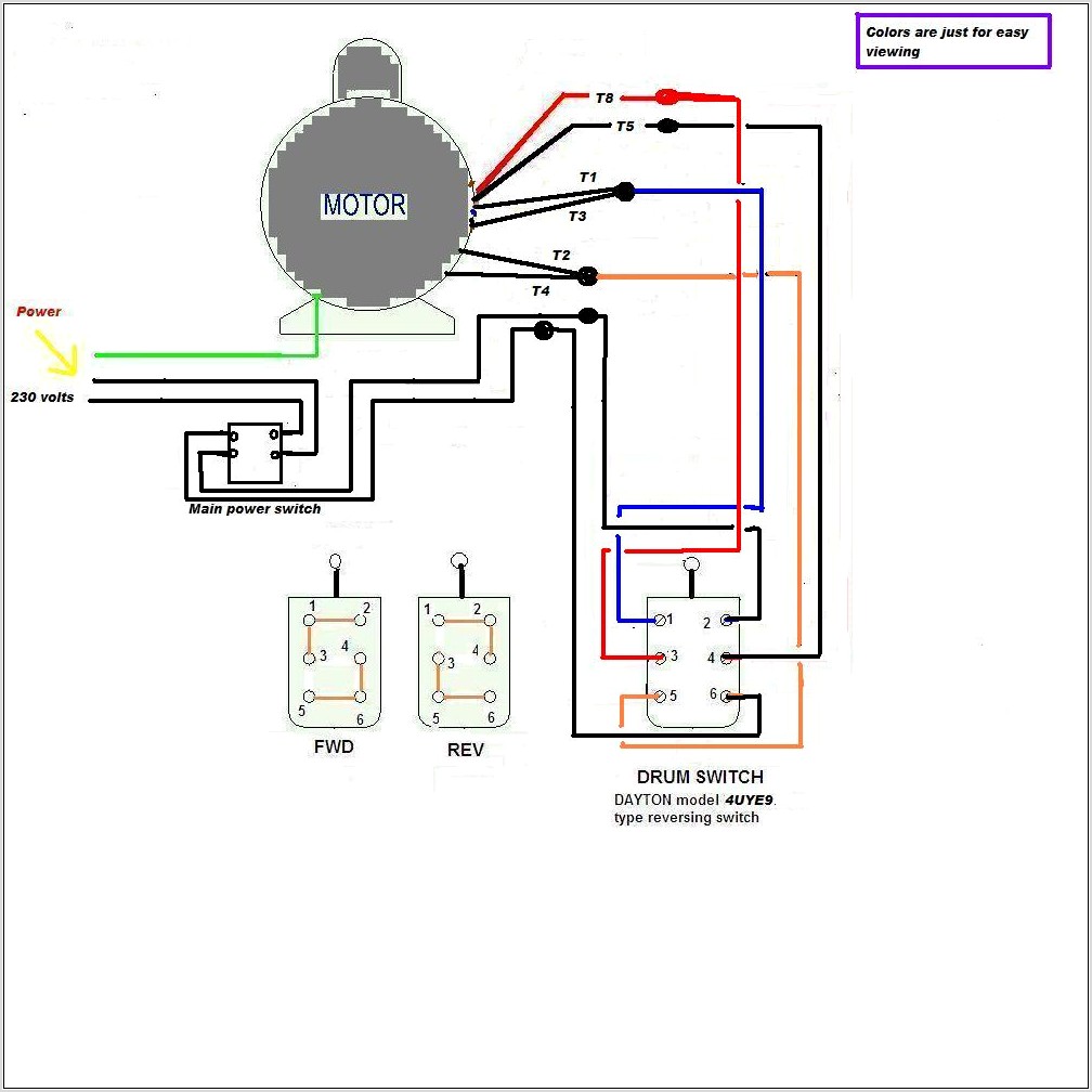 Single Phase Forward Reverse Switch Wiring Diagram