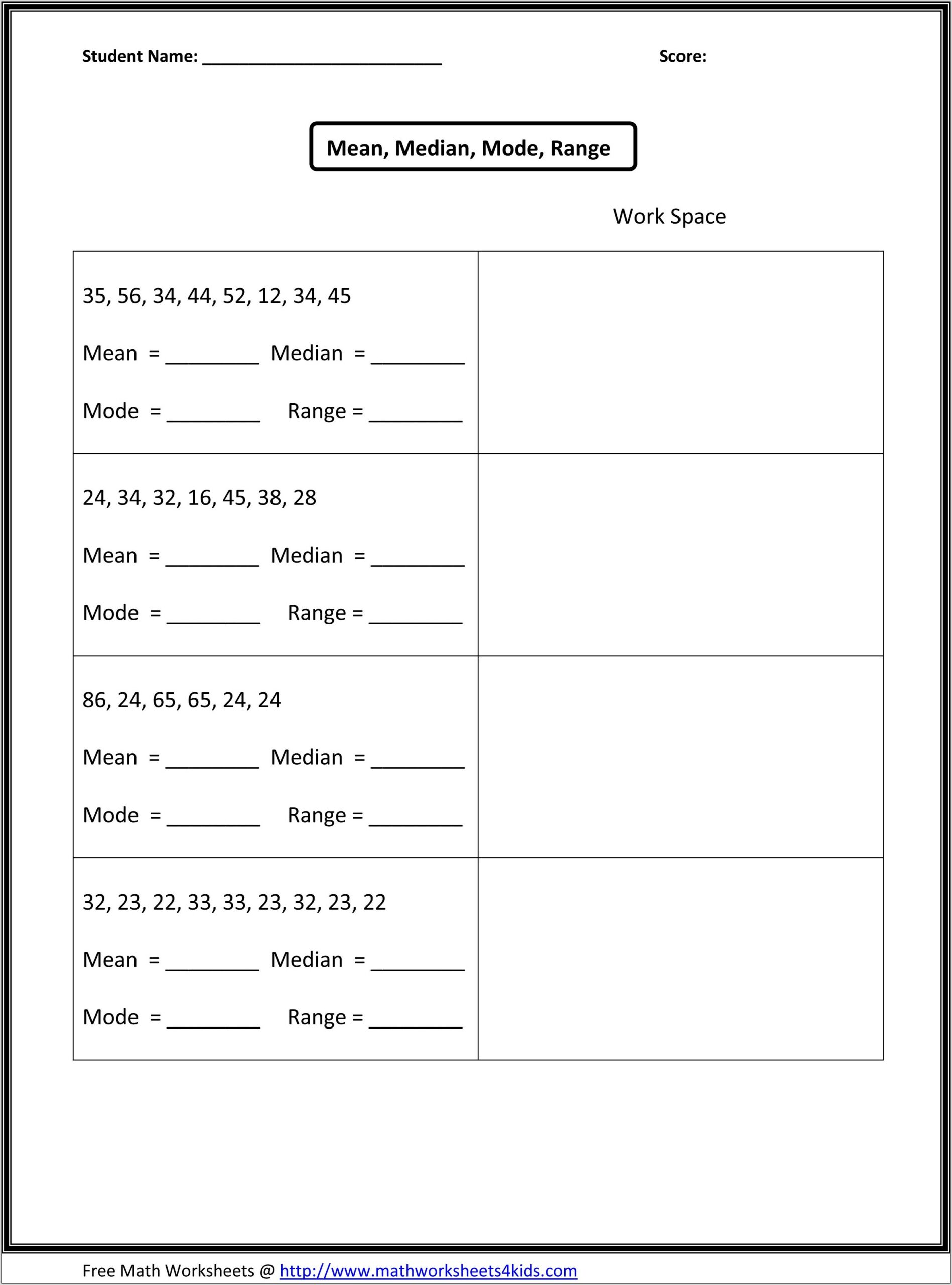 Sixth Grade Math Enrichment Worksheets