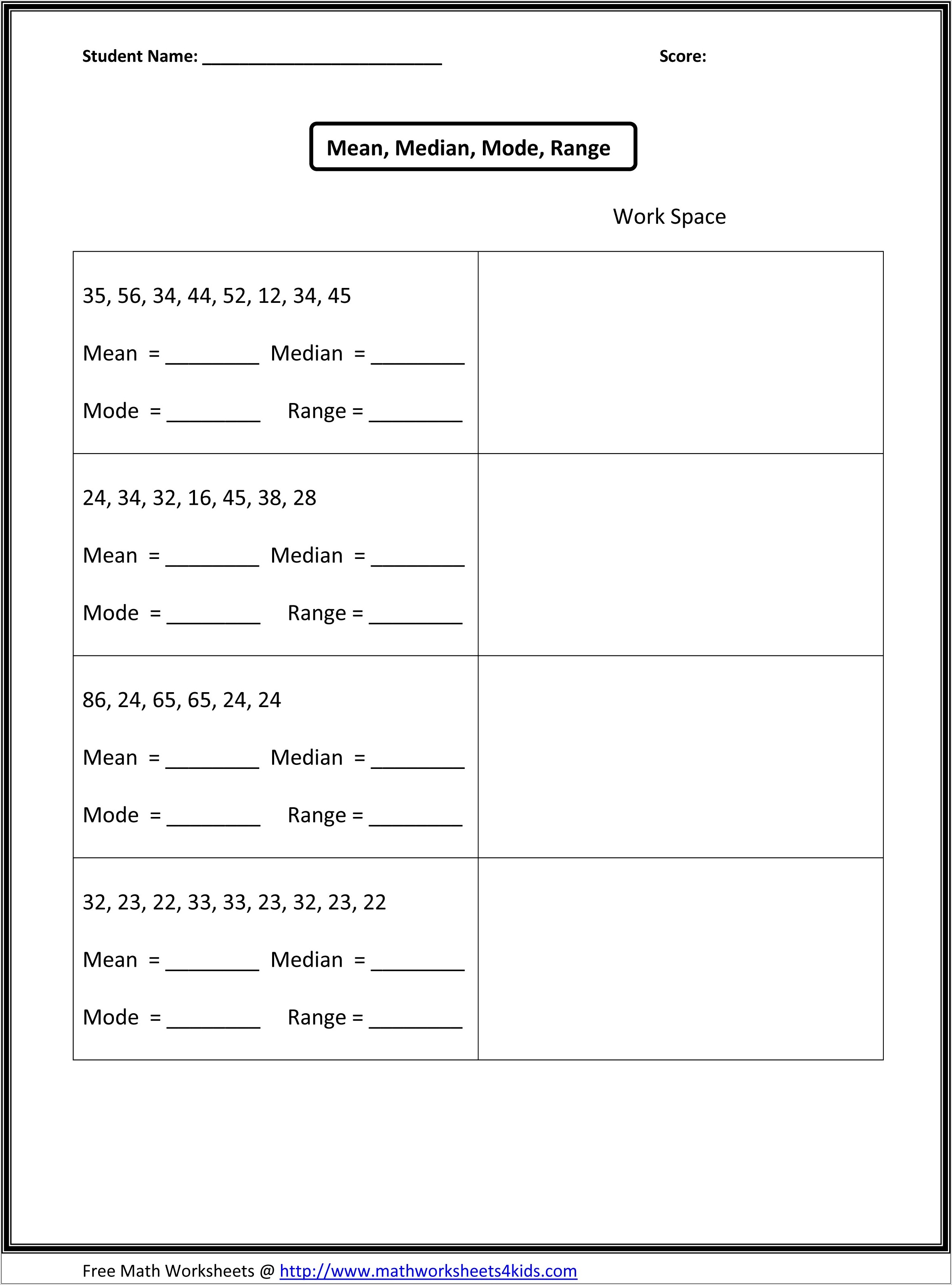 Sixth Grade Math Enrichment Worksheets