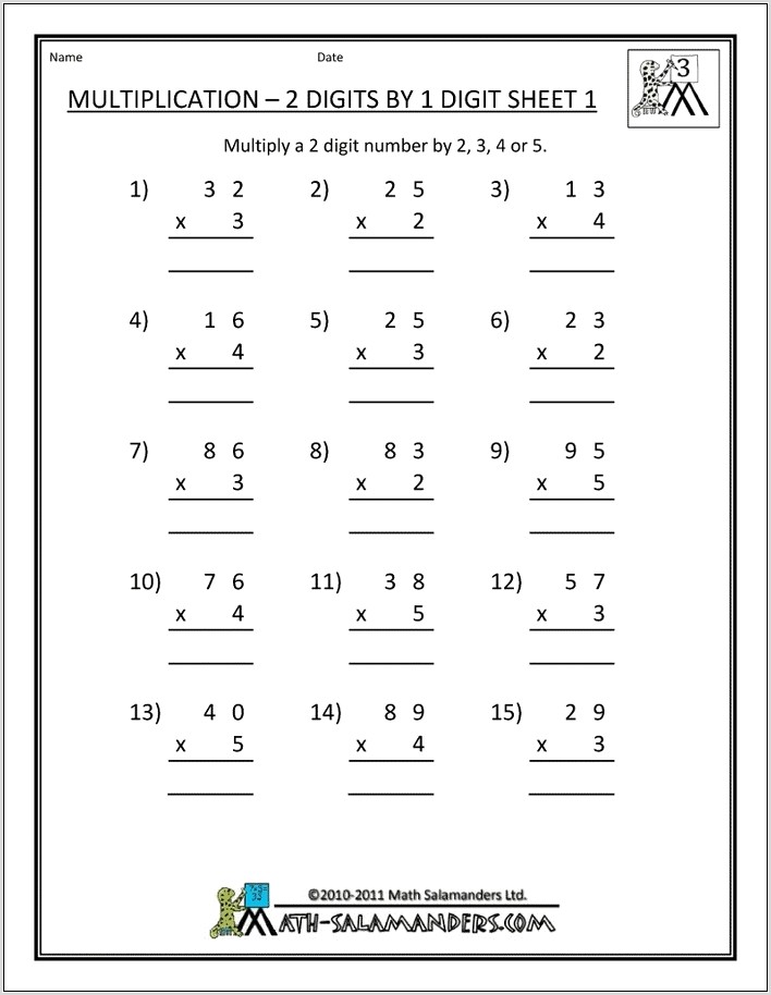 Sixth Grade Math Minute Worksheets