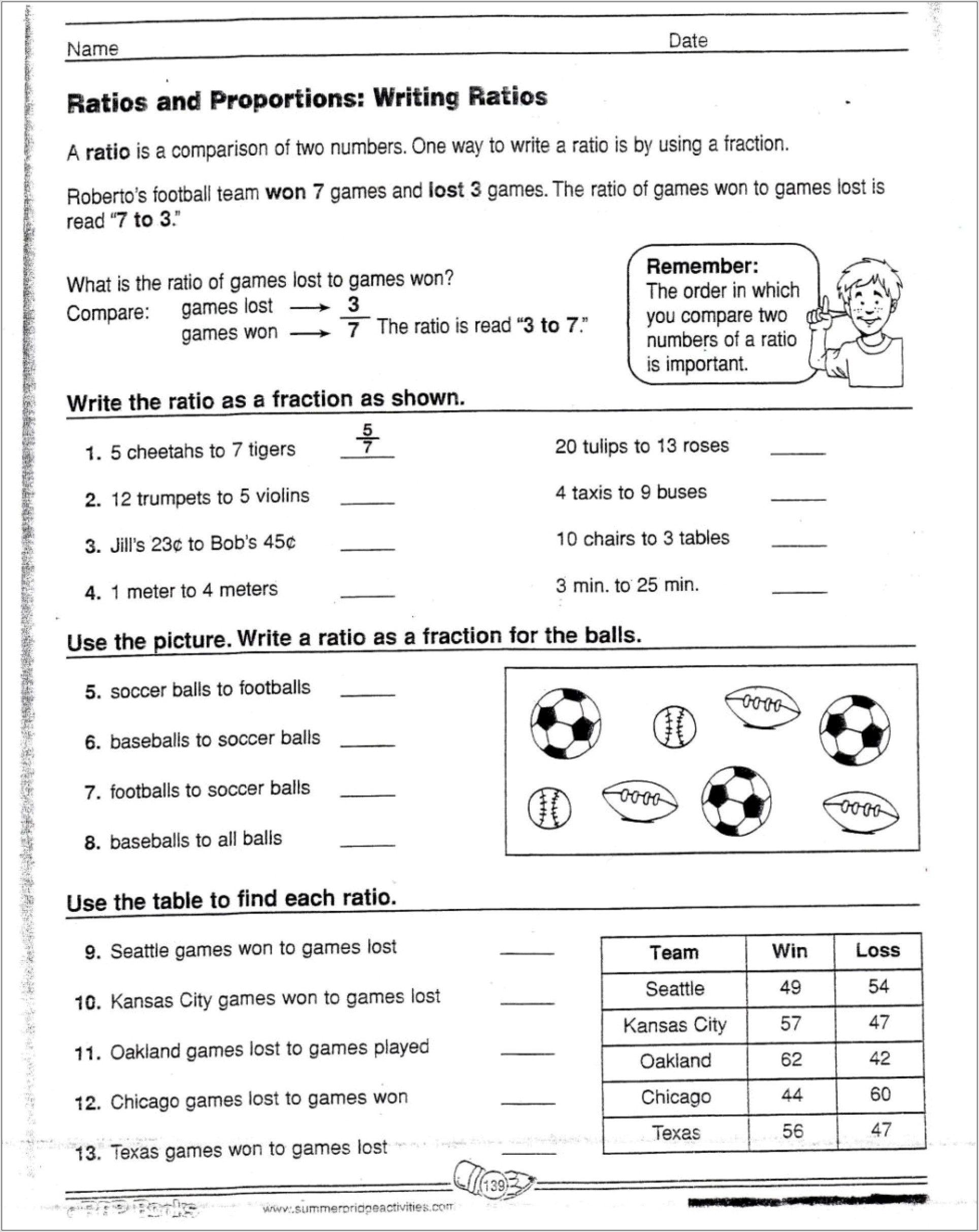 Sixth Grade Math Worksheets Common Core