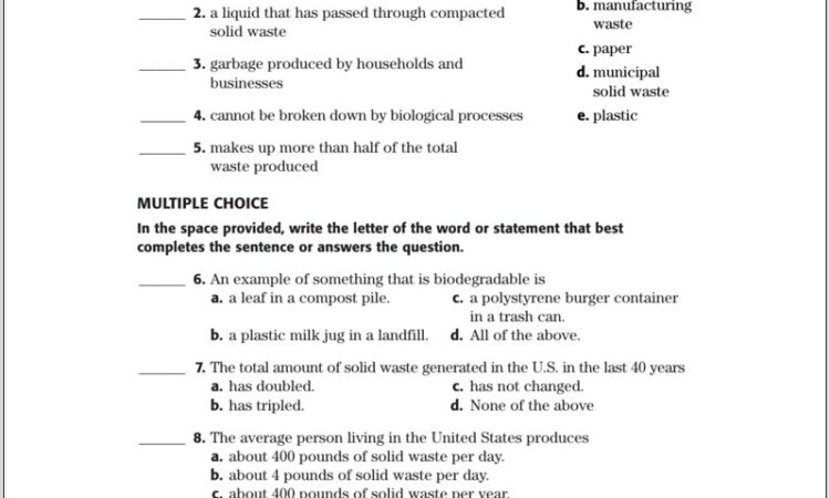 Skills Worksheet Map Skills Recycling Centers