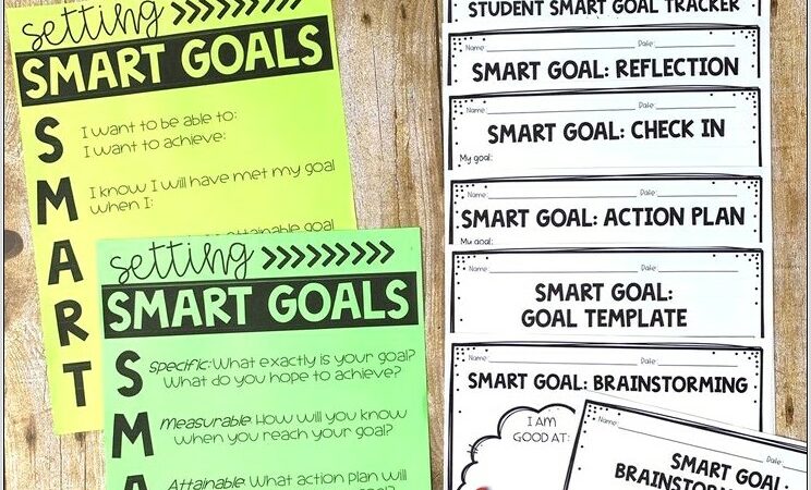 Smart Goal Setting Worksheet Examples