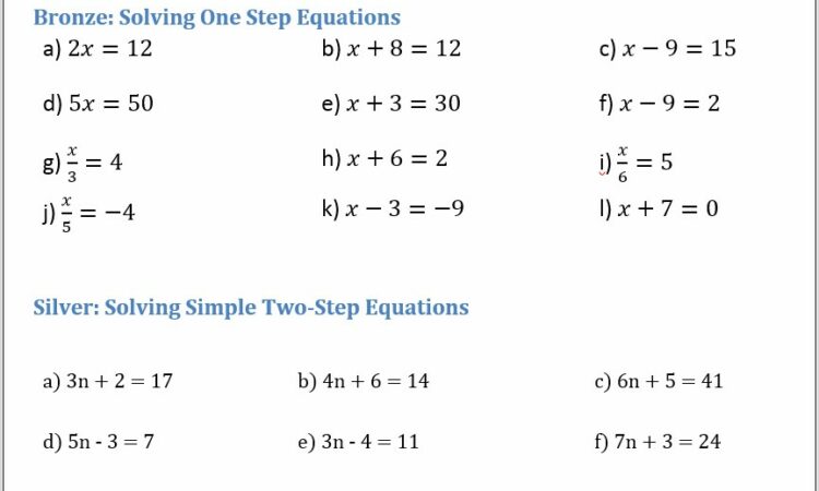 Solving Inequalities Worksheet Differentiated