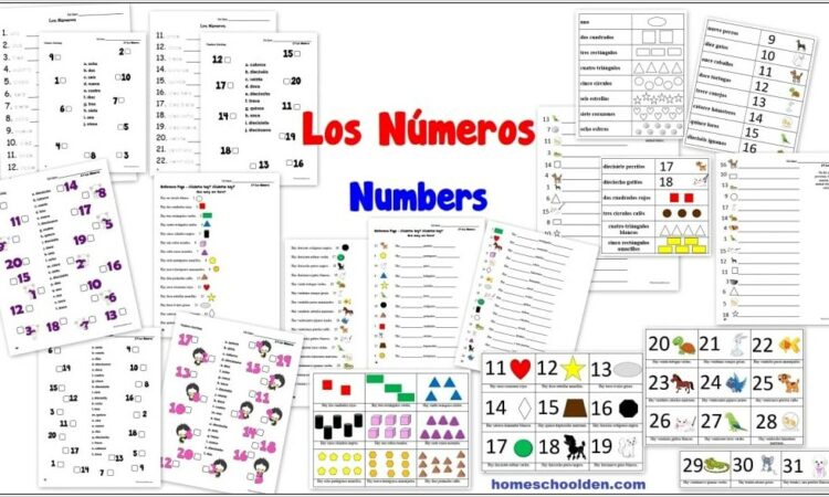 Spanish Numbers 0 10 Worksheets