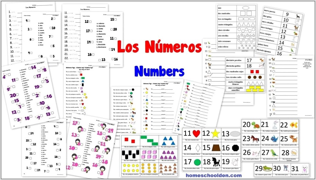 Spanish Numbers 0 10 Worksheets