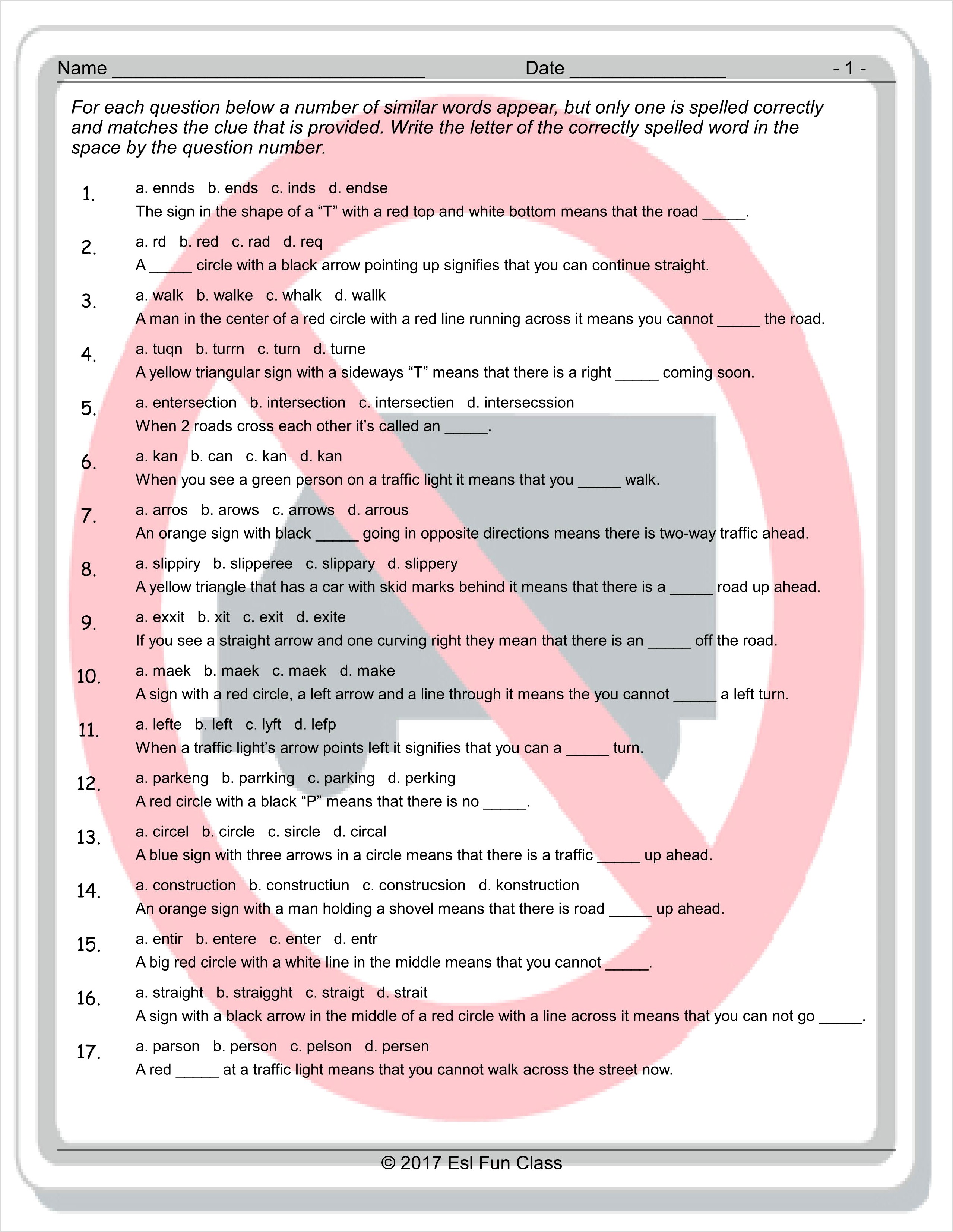 Spelling Numbers Esl Worksheet