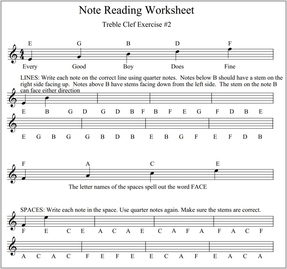 Spelling Words With Music Notes Worksheet