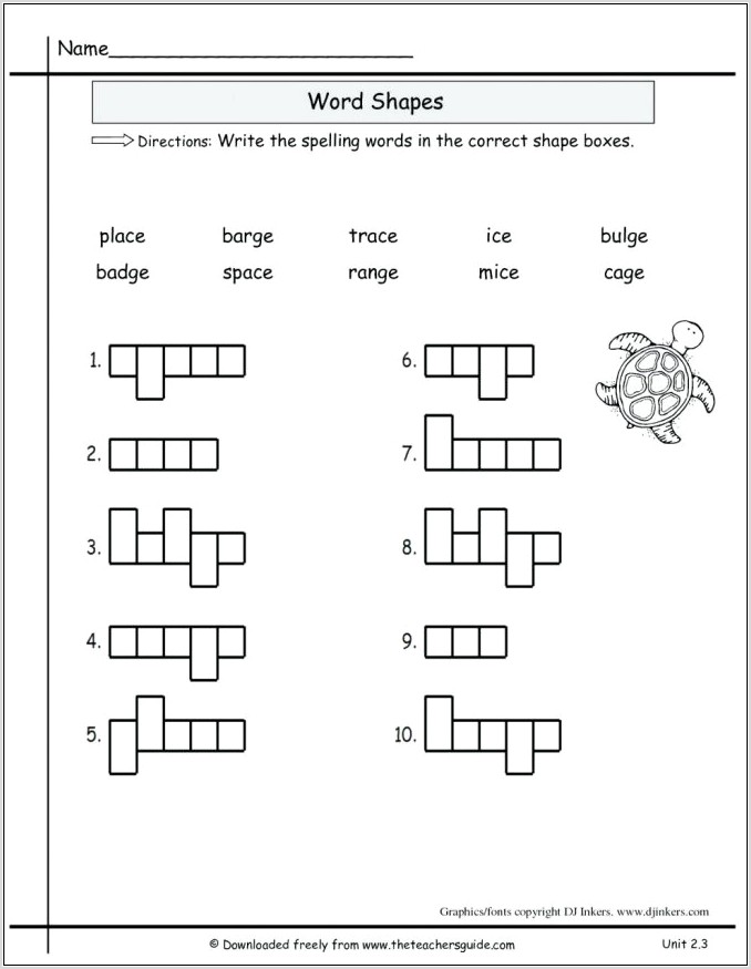 Spelling Words Worksheet Maker