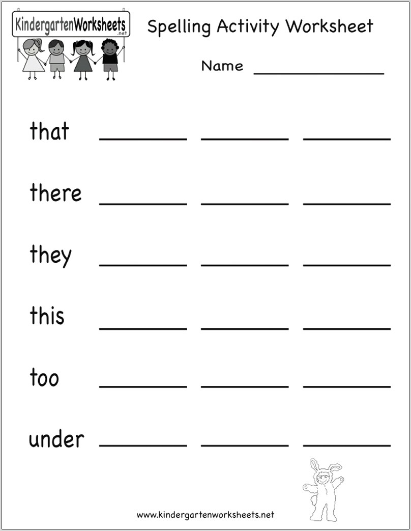 Spelling Words Worksheets 2nd Grade