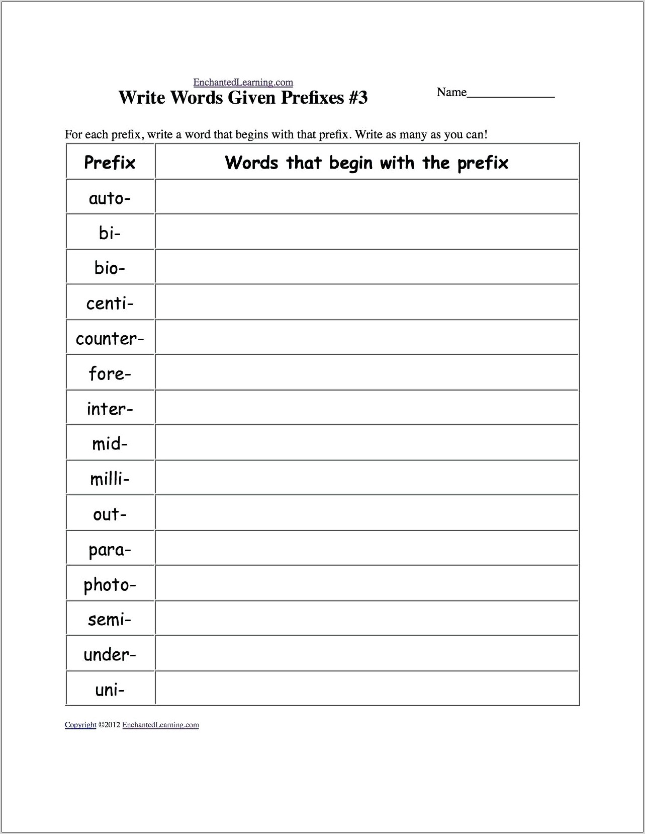 Spelling Words Worksheets For 2nd Grade