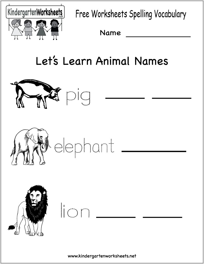 Spelling Words Worksheets For 3rd Grade