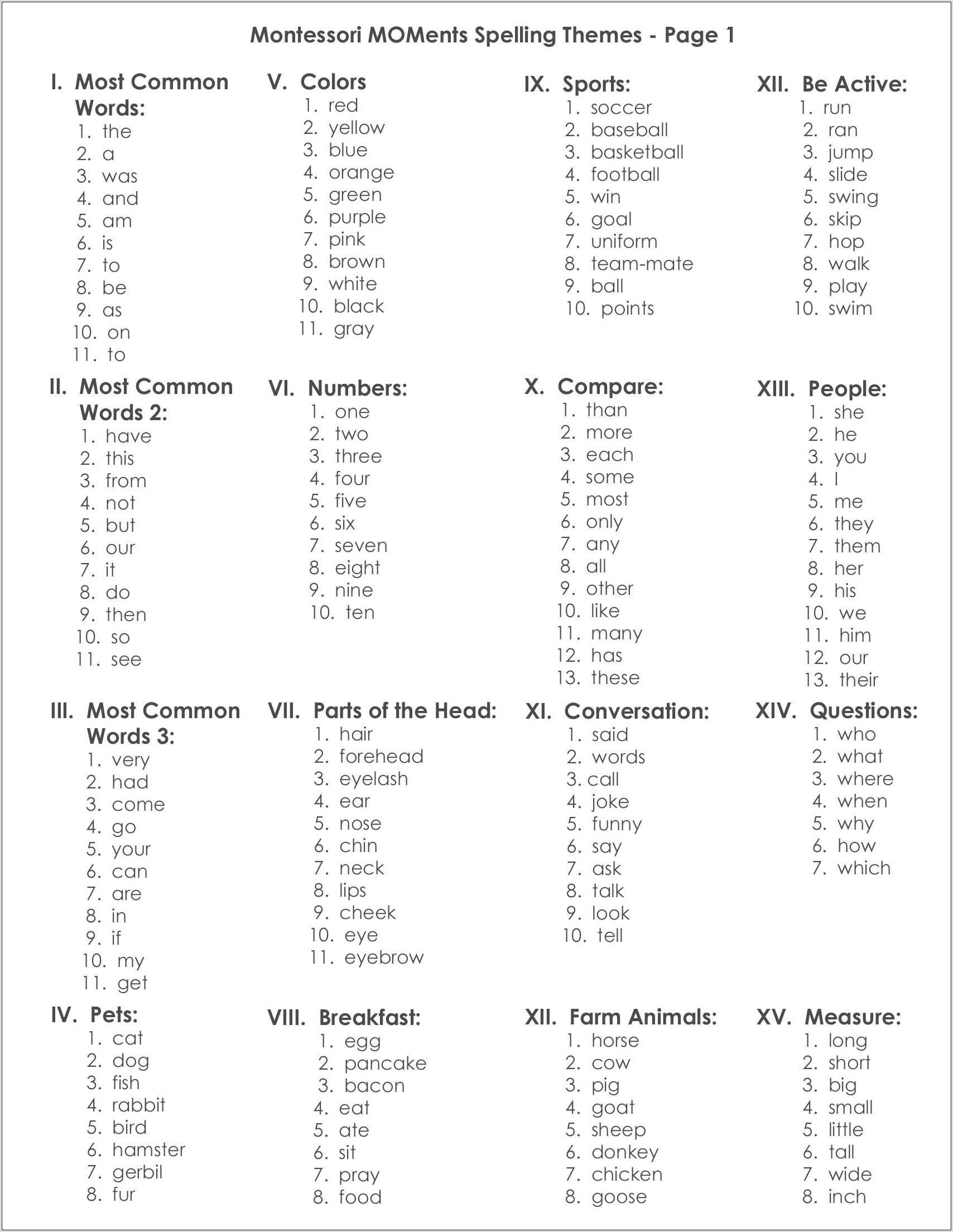 Spelling Words Worksheets Kindergarten