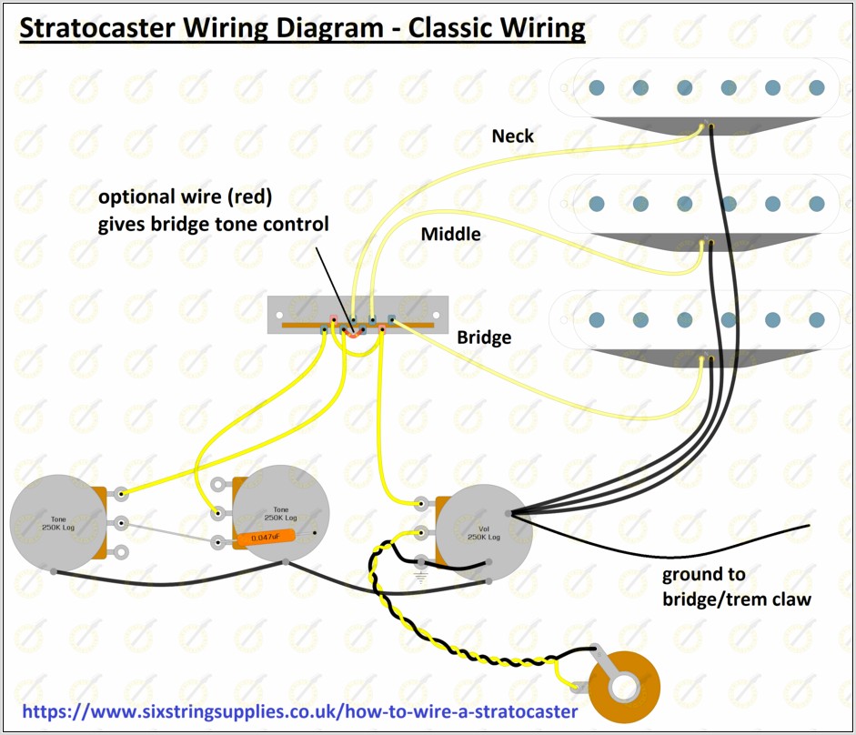 Stratocaster Wiring Diagram Bridge Tone Control