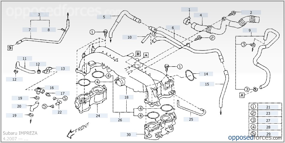 Subaru Intake Manifold Diagram