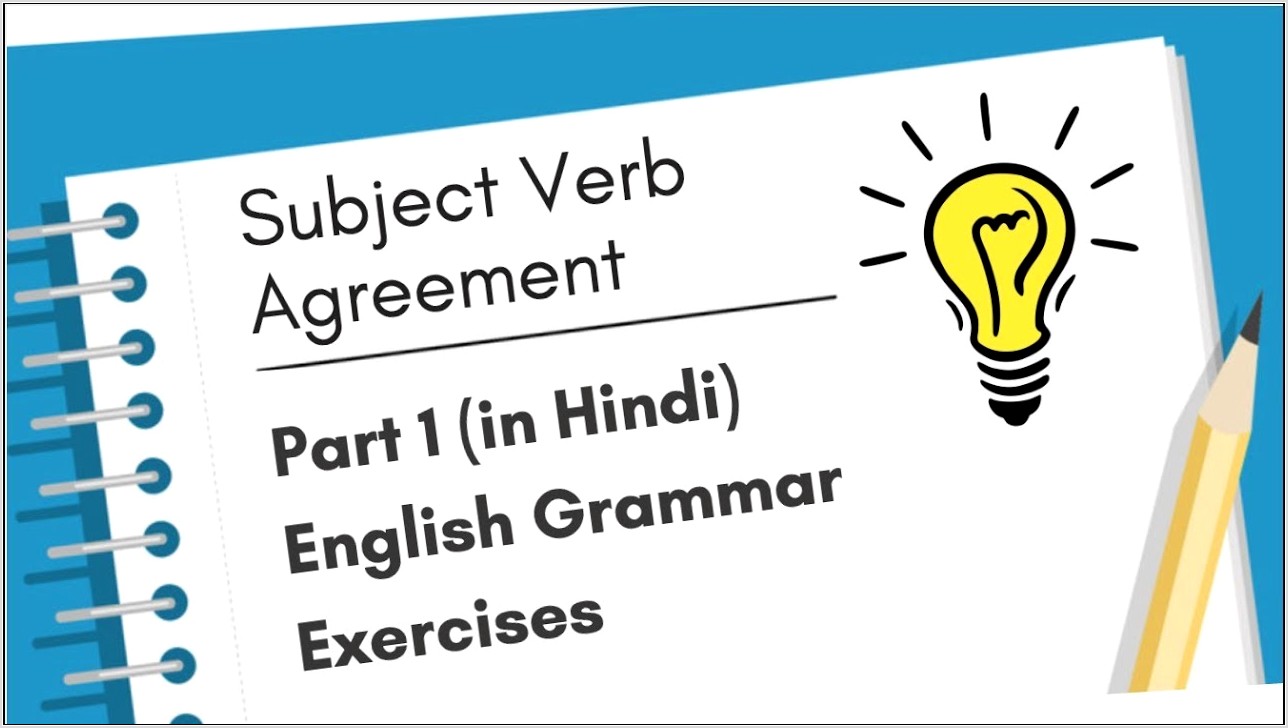 Subject Verb Agreement Exercises In English