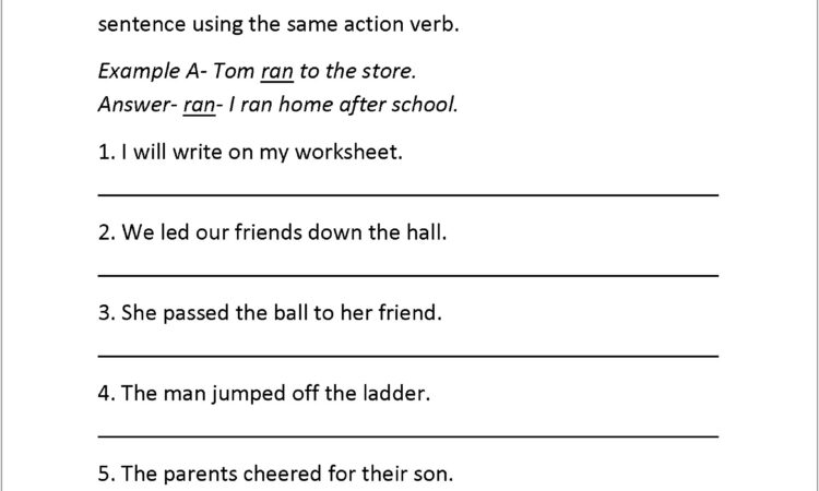 Subject Verb Agreement Exercises Printable