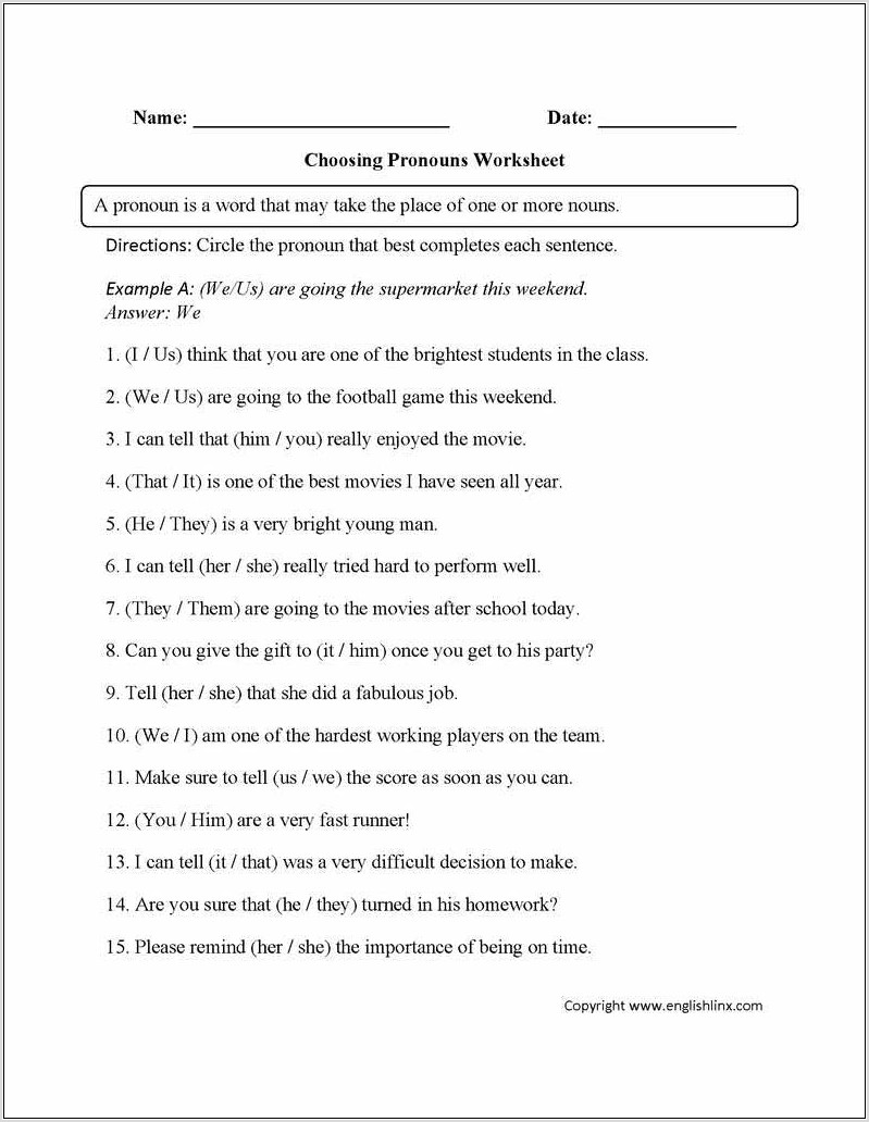 Subject Verb Agreement Exercises Worksheets