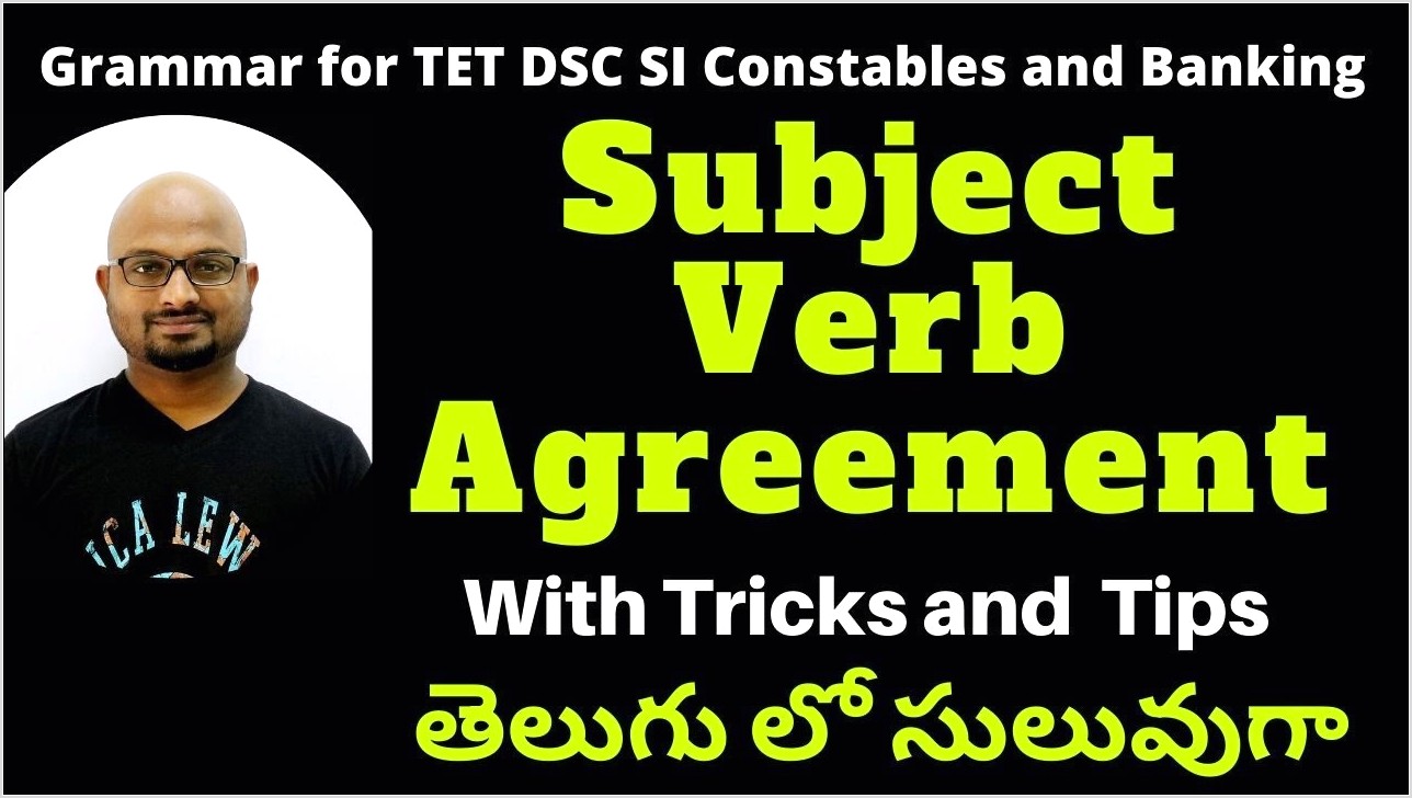 Subject Verb Agreement Rules And Exercises