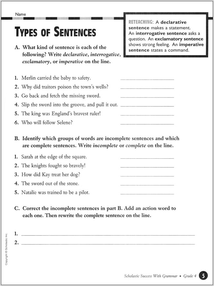 Subject Verb Agreement Worksheet Scholastic