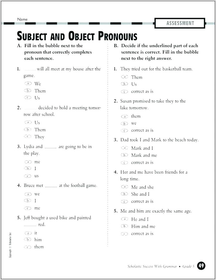 Subject Verb Agreement Worksheets Grade 12