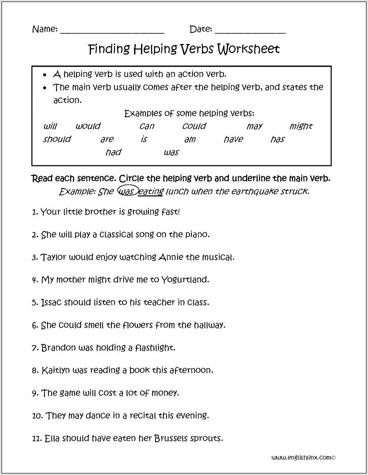 Subject Verb Agreement Worksheets Grade 6 Pdf