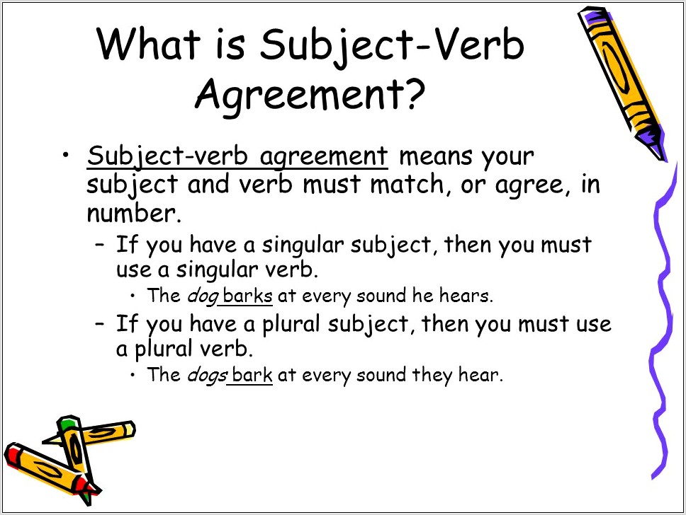 Subject Verb Agreement Worksheets Ks2 Tes