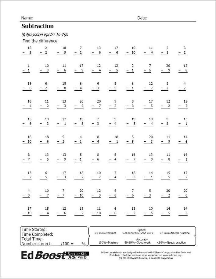 Subtracting Mixed Numbers Worksheet Vertical