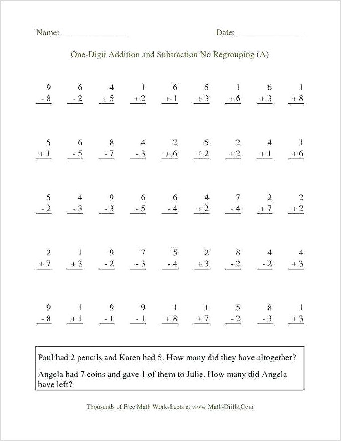 Subtraction Of Mixed Numbers Worksheet