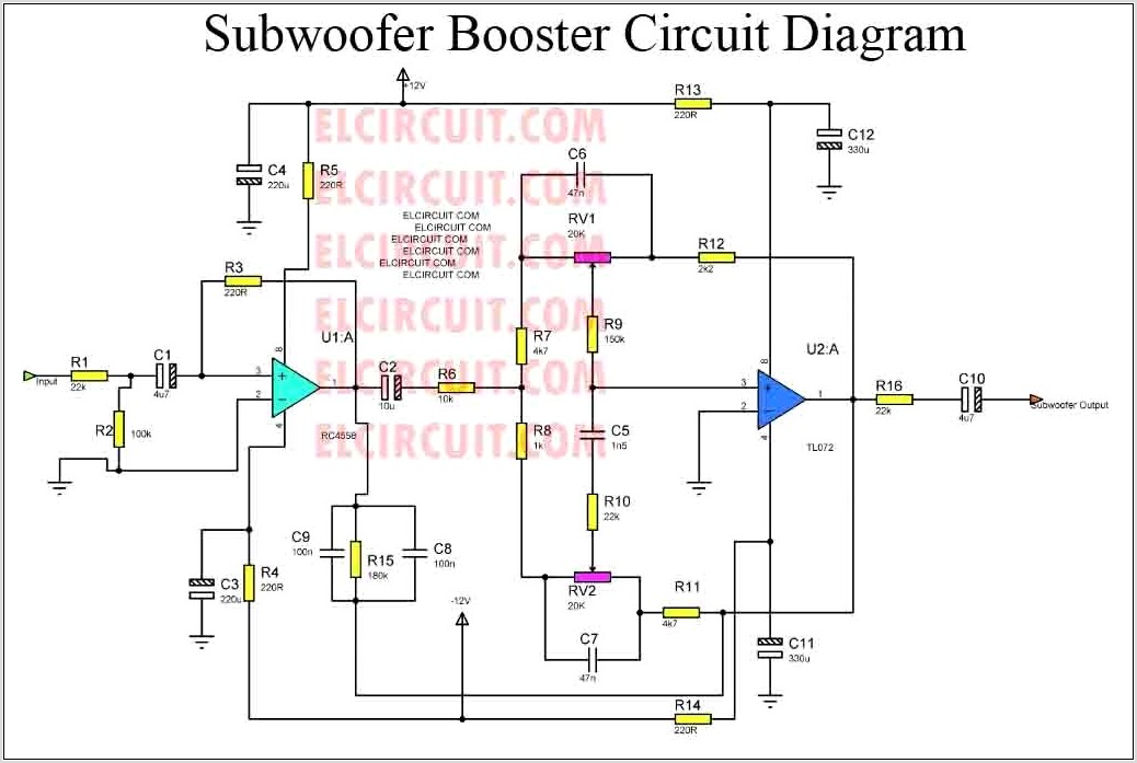 Subwoofer Crossover 4558 Ic Subwoofer Circuit Diagram