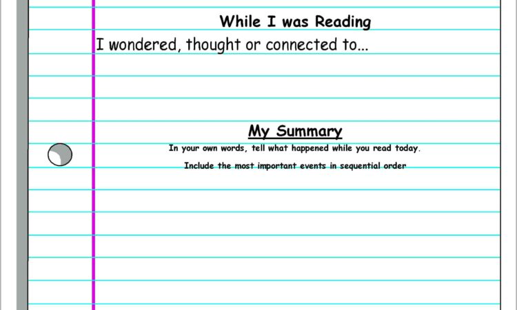 Summary Writing Worksheet 4th Grade