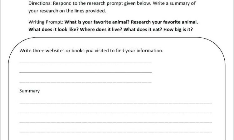 Summary Writing Worksheets With Answers