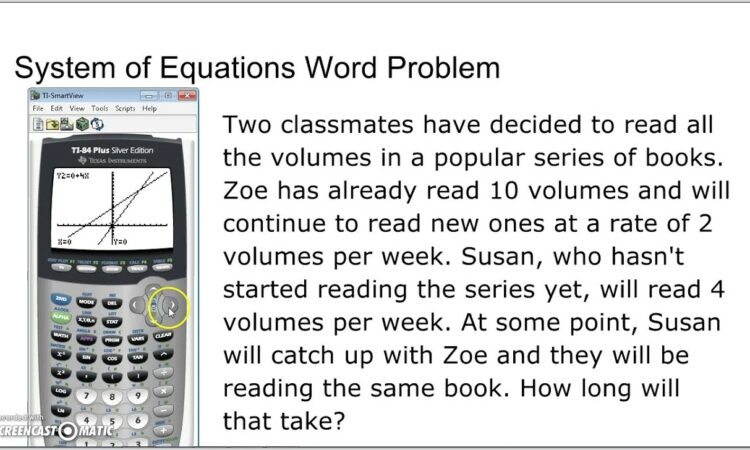 Systems Of Equations Word Problem Calculator