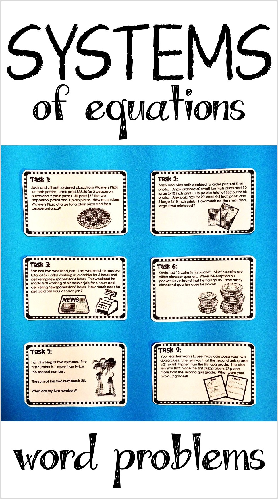 Systems Of Equations Word Problems 8th Grade