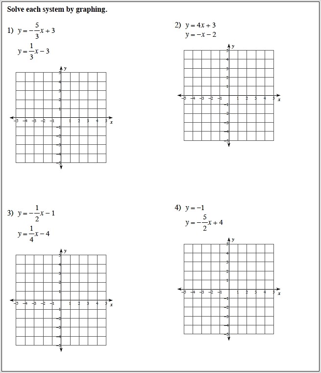 Systems Of Equations Word Problems For Graphing