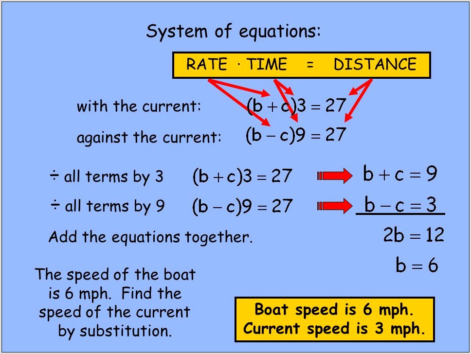 Systems Of Equations Word Problems Wind Speed