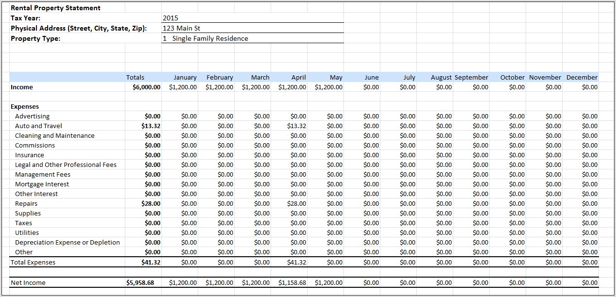 Tax Computation Worksheet In Excel