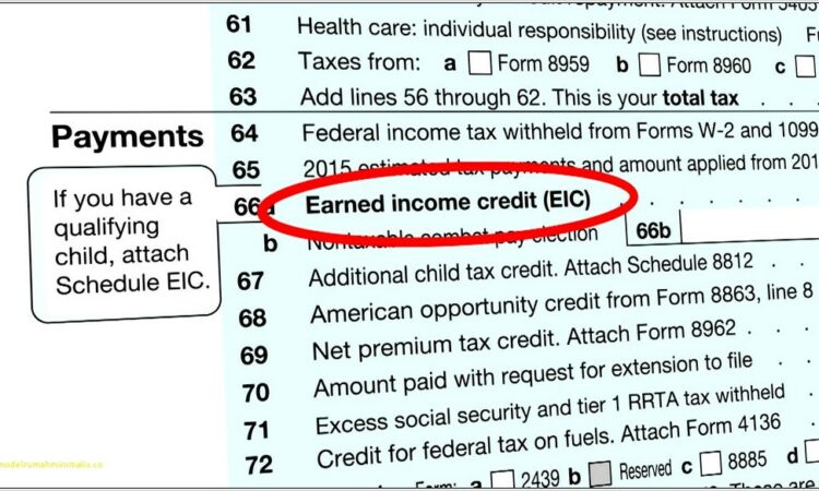 Tax Credit Worksheet Line 52