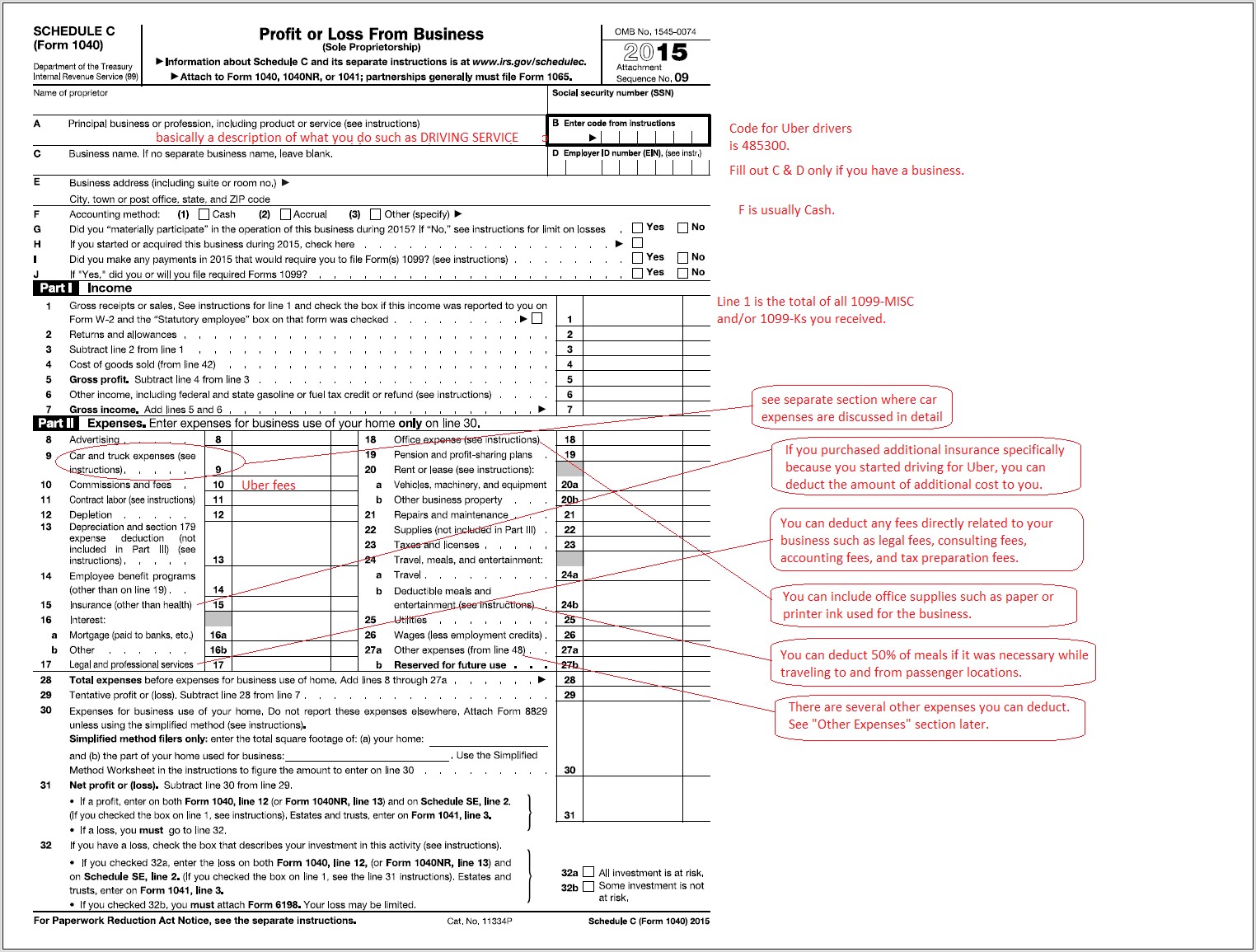 Tax Deduction Worksheet For Truck Drivers