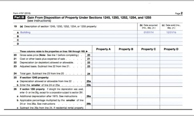 Tax Worksheet For Sale Of Rental Property