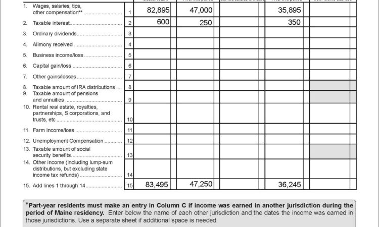 Tax Worksheet For Schedule D