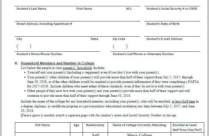 Tax Worksheet For Students