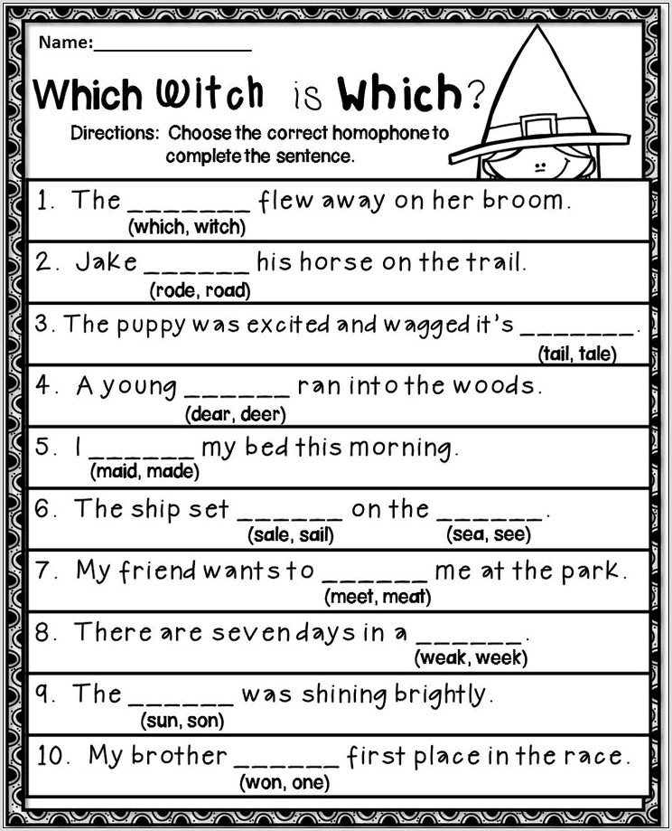 Teaching Multiple Meaning Words Worksheets