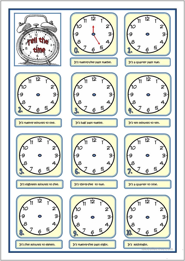 Teaching Time Worksheets Free