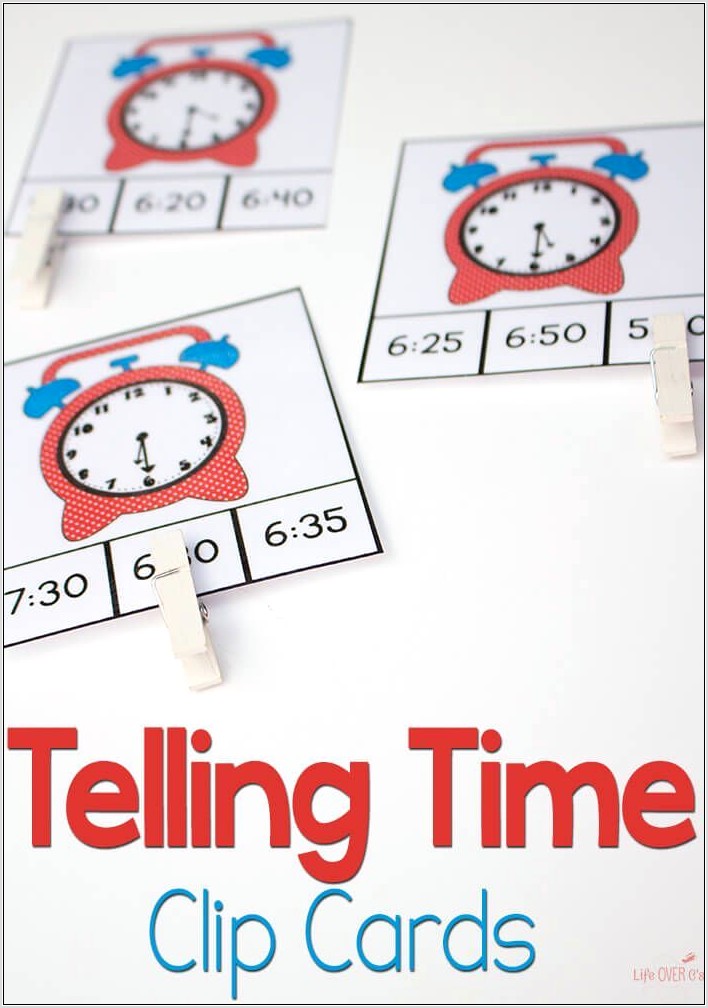 Telling Time Cards Printable