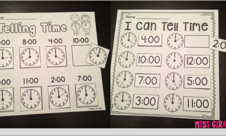 Telling Time Hour Worksheets Kindergarten