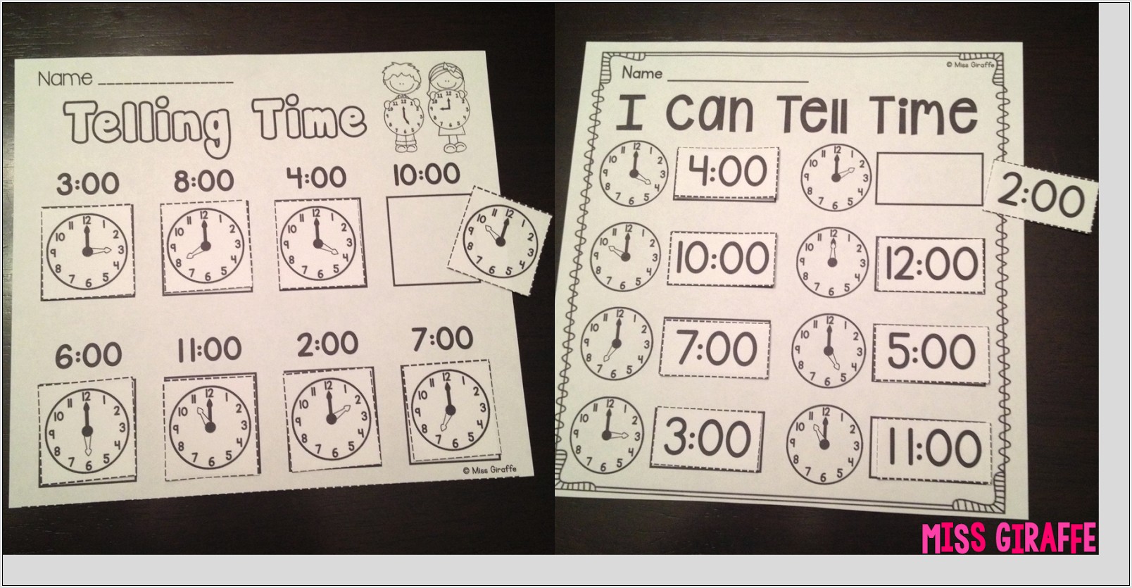 Telling Time Hour Worksheets Kindergarten