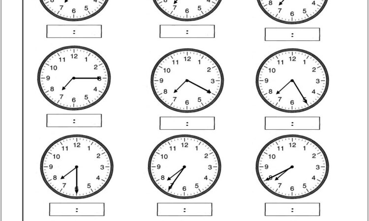 Telling Time Practice Worksheets Free