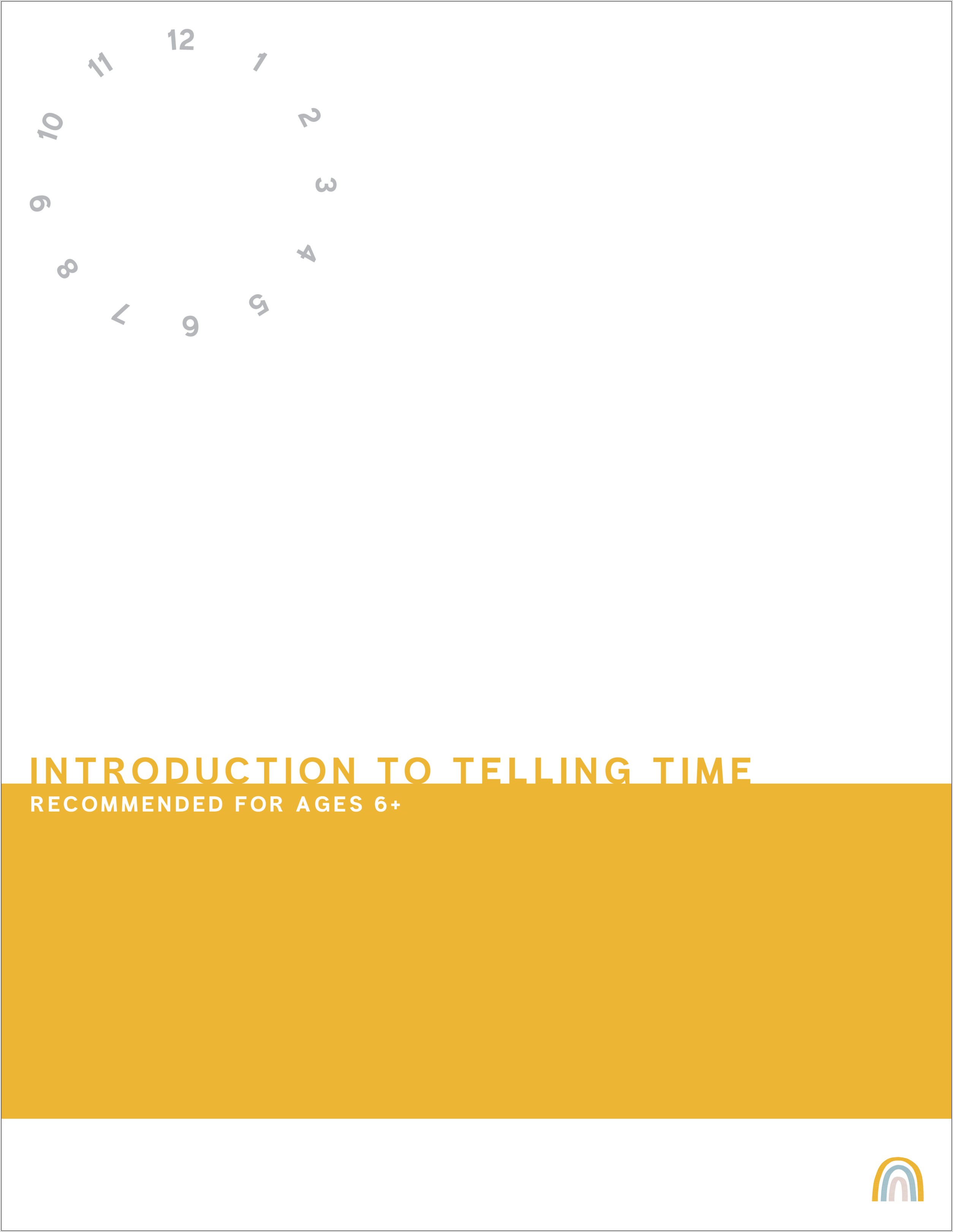Telling Time Printable Activities