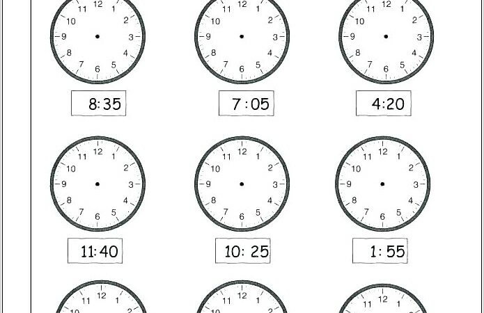 Telling Time Printable Quiz